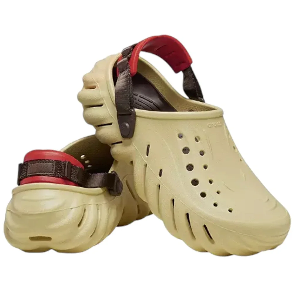 Crocs Unisex Echo Clog Sandal Sesame Adult Men's Size 12 / Women's Size 14
